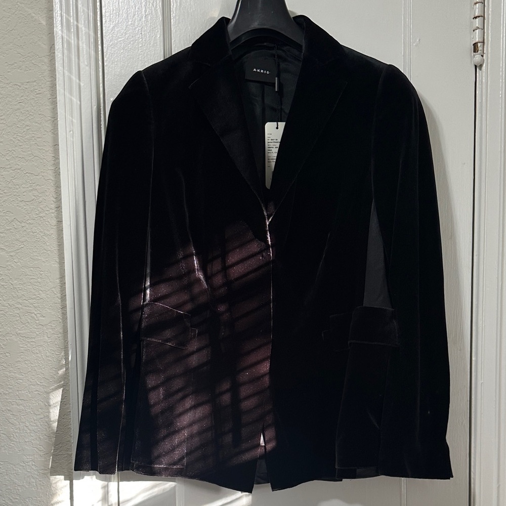 Akris Black Velvet Blazer Jacket